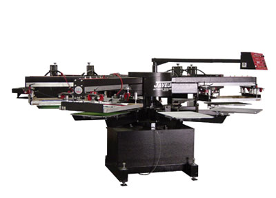 Полуавтоматическая машина для трафаретной печати по текстильным изделиям
