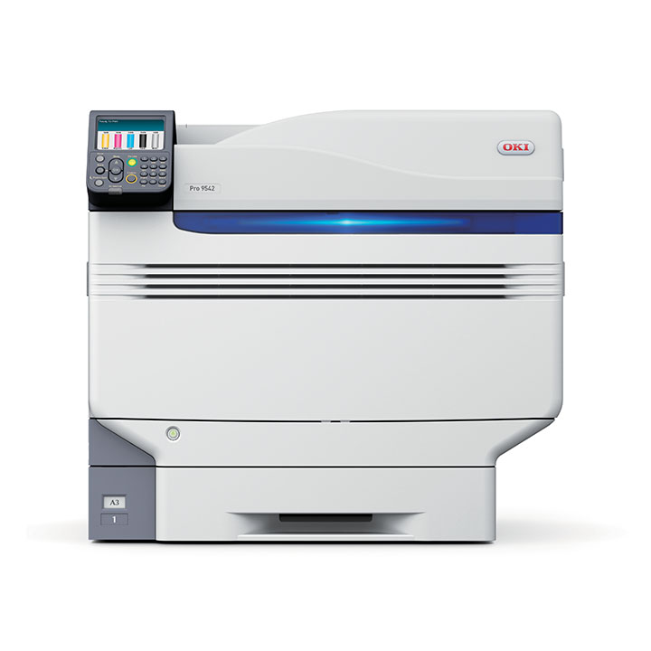 Принтер SRA3 с дополнительным белым цветом для печати на цветных носителях OKI Pro9542dn